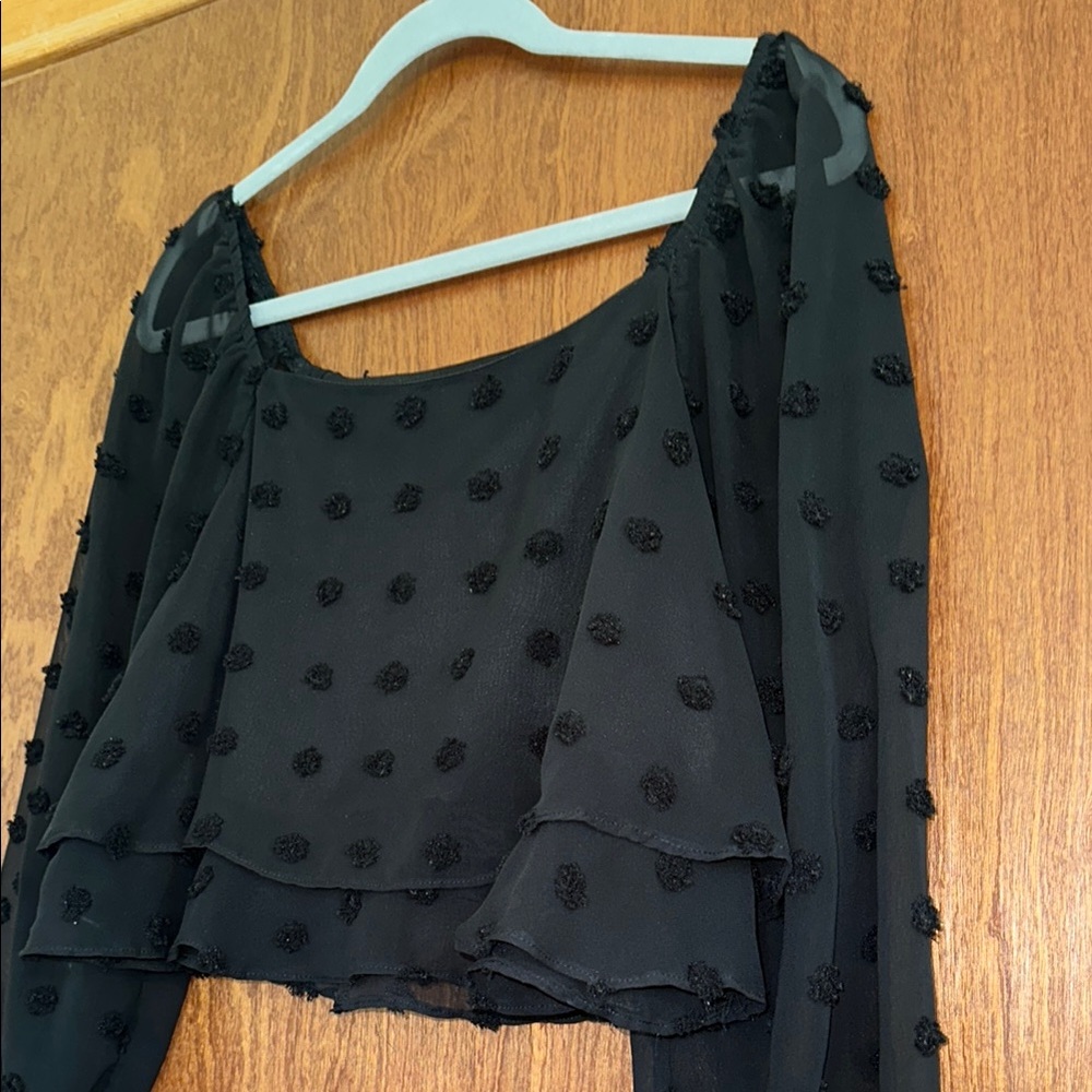 Altar’d State Black Sheer Women's Top